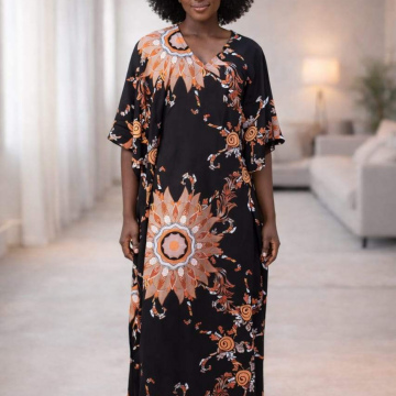 Dubai crepe fabric long dress