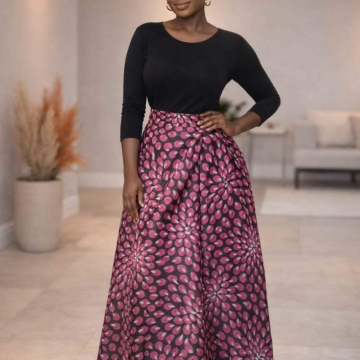 Wrap skirt with doek 